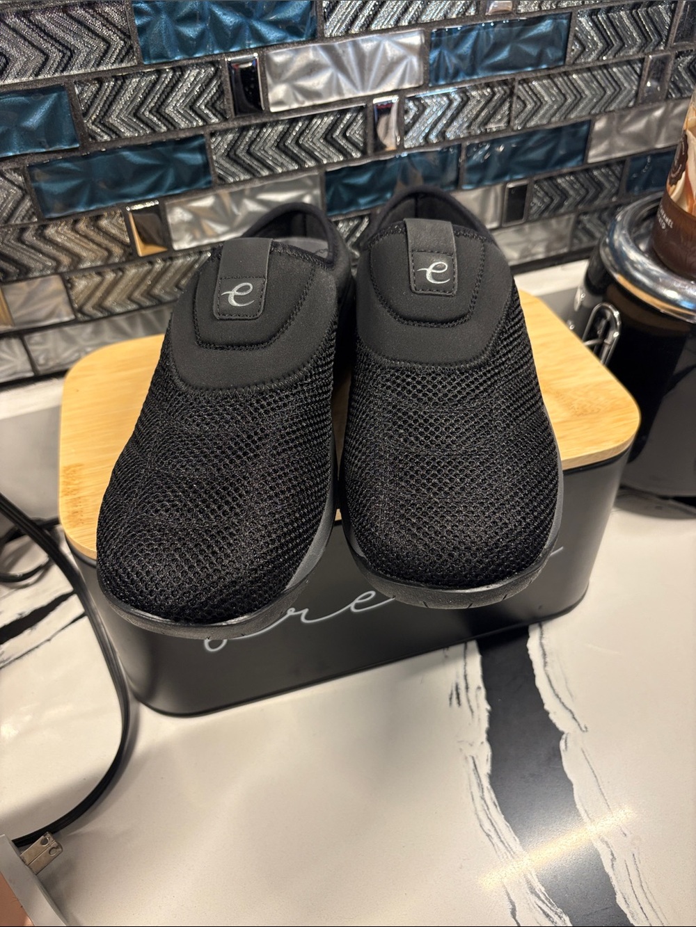 Easy Spirit Black Men's Slip-On Mesh Loafers
